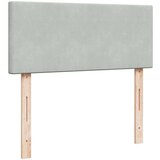 vidaXL Otomanski posteljni okvir z vzmetnico siv 120x200 cm žamet | Shoptok.si