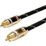 Roline cinch video priključni kabel [1x moški cinch konektor - 1x moški cinch konektor] 5.00 m črna/zlata, (20431585) | Shoptok.si
