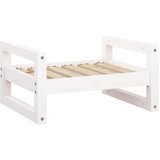 Krevet za pse bijeli 55,5x45,5x28 cm od masivne borovine | Eponuda.ba