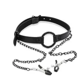 Intoyou Black Shadow Gag Intoyou s sponkami za bradavičke