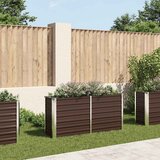  Povišena vrtna gredica smeđa 160 x 40 x 77 cm pocinčani čelik | shoptok.hr