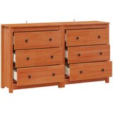  Kreveta 2 pcs Vosak Smeđa 140 x 35 x 80 cm Masivna borovina | shoptok.hr