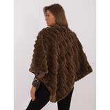 Wool Fashion Italia Poncho-AT-PN-2347.88-dark brown | Shoptok.si