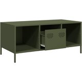  Stolić za kavu maslinastozeleni 101,5x50x43,5 cm od čelika | shoptok.hr