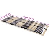 vidaXL krevetna podloga smeđa 70 x 190 cm drvo i plastika | shoptok.hr
