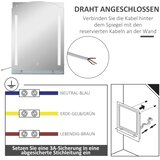  Kupaonsko ogledalo s LED rasvjetom elegantno i visokokvalitetno staklo aluminij plastika 50D x 12Š x 70V cm | shoptok.hr