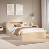 vidaXL Posteljni okvir brez vzmetnice 120x200 cm trdna borovina | Shoptok.si