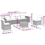 7-dijelni set vrtnih sofa sivi od poliratana | shoptok.hr