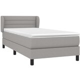  Box spring postelja z vzmetnico svetlo siv 100x200 cm blago, (20725114) | Shoptok.si
