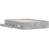 Okvir kreveta s ladicama siva boja betona 135x190 cm drveni | shoptok.hr