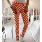 Gemre Orange plaid fabric trousers Bler | Shoptok.si