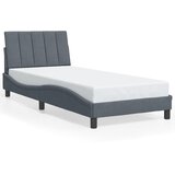  Okvir kreveta s LED-om bez madraca Hanko tamnosivi 90 x 190 cm baršunasti | shoptok.hr