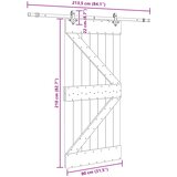  Klizna vrata NARVIK Prirodna i crna 80 x 210 cm (213,5 cm) | shoptok.hr
