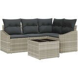  5-dijelni vrtni kauč set s jastučićima sivi poli ratan | shoptok.hr