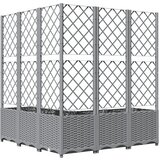  Vrtna sadilica s rešetkom svjetlosiva 120 x 120 x 136 cm PP | Eponuda.com