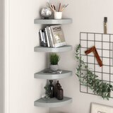 vidaXL Kotne police 4 kosi sive 25x25x3,8 cm MDF | Shoptok.si