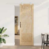 vidaXL Drsna vrata z kompletom strojne opreme 78x232 cm Trd les bor, Notranja vrata 'ORKDAL'78x232x4 cm Trd les bor Cene