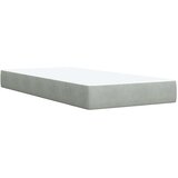 Box spring krevet s madracem svjetlosivi 90x190 cm baršunasti | shoptok.hr