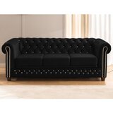 Ropez Crna baršunasti sklopiva sofa 203 cm York Blik – | shoptok.hr