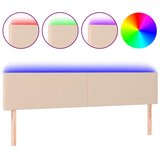 LED uzglavlje boja cappuccina 160 x 5 x 78/88cm od umjetne kože | shoptok.hr