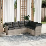vidaXL 6-dijelni set vrtnih sofa od poliratana s jastucima svjetlosivi | shoptok.hr