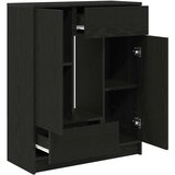  Komoda s ladicama i vratima crni hrast 73x31x90 cm | shoptok.hr