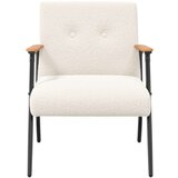 vidaXL fotelja Krema 59 x 75 x 78 cm Tkanina s uvijenim učinkom | shoptok.hr