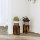 vidaXL Stojalo za rastline 2 kosa dimljeni hrast 10x10x18 cm inž. les cene