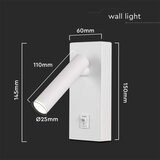  LED zidno spot svetlo LED/2W/230V 3000K bela | Eponuda.com