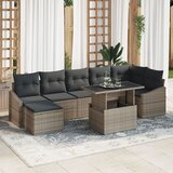 vidaXL 8-dijelni vrtni kauč set s jastučićima siva poli ratan | shoptok.hr