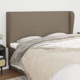  Uzglavlje s ušima smeđesivo 203x23x118/128 cm od tkanine | shoptok.hr