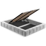 Maison de Rêve Svijetlo sivi tapecirani bračni krevet s prostorom za odlaganje s podnicom 180x200 cm Aruba L – | shoptok.hr