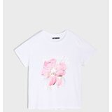 Sinsay Pamučna majica s metalik printom | shoptok.hr