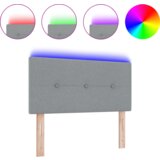 vidaXL LED uzglavlje s gumbićima svijetlosive boje 90 cm od tkanine | shoptok.hr