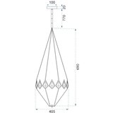 Toolight viseća svjetiljka diamond APP767-3CP | shoptok.hr