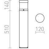 Red Design Rendl - R12626 - LED spoljna lampa ABAX LED/15W/230V IP54 antracit | Eponuda.com