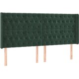  Posteljno vzglavje temno zeleno 183x16x118/128 cm žamet, (20932116) | Shoptok.si