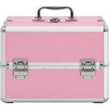  Kovčeg za šminku 22 x 30 x 21 cm ružičasti aluminijski | shoptok.hr