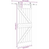  Klizna vrata NARVIK Prirodna i crna 85 x 210 cm (152,5 cm) | shoptok.hr