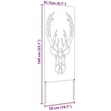 vidaXL Dekorativna ploča za vrt Srebrno 50 x 140 cm Pocinčani čelik | shoptok.hr