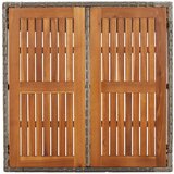  Vrtni stol s drvenom pločom sivi 90 x 90 x 75 cm od poliratana | Eponuda.com