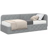  Kutni okvir kreveta Svijetlo siva 80 x 200 cm tkanina | shoptok.hr