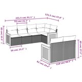  7-dijelni set vrtnih sofa od poliratana s jastucima bež | shoptok.hr