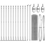 vidaXL Euro Ograda s 13 Flanš Postova 1x25 m Galvanizirani Čelik Cijene