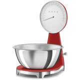 Smeg KSF01RDWW Digitalna i analogni 5 kuhinjska vaga, retro dizajn 50-ih, kg, maks. crvena | shoptok.hr