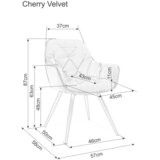  Stolica Cherry-zelena,baršun matt (vodootoporan) | shoptok.hr