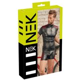 NEK - moški top z rdečimi vložki in zadrgo (črn) | Shoptok.si