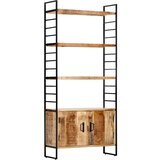 Furnova Knjižna omara 4-nadstropna 80x30x180 cm robusten mangov les, (21932712) | Shoptok.si