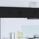 vidaXL Stenska kuhinjska omarica Črna 80 x 31 x 40 cm Konstruiran les | Shoptok.si