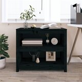 vidaXL Ormarić za knjige Crna 80x35x68 cm od masivne borovine Cijene